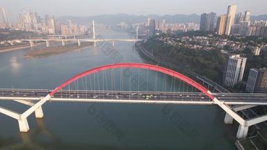 <strong>重庆</strong>菜园坝大桥交通航拍
